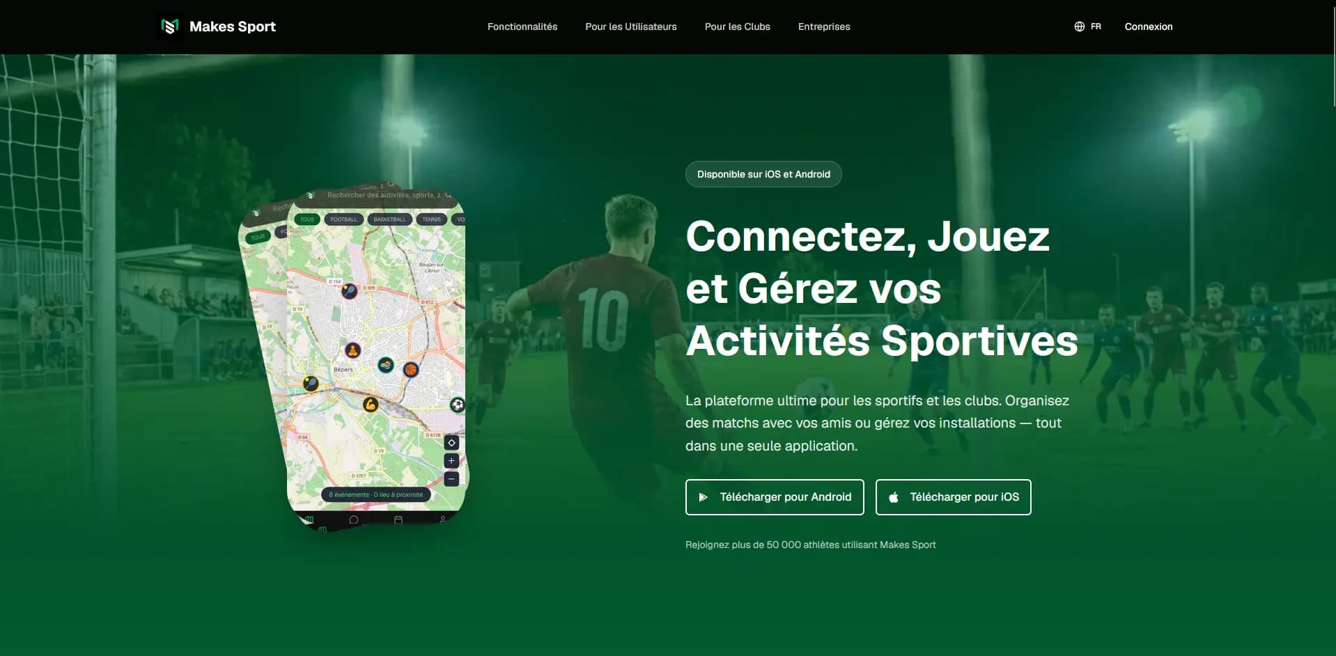 Captura del proyecto Makes Sport